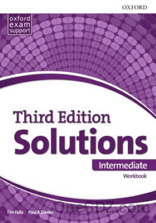 Обкладинка ГДЗ Solutions Intermediate Workbook (3rd edition) answer key